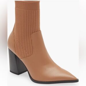 Open Edit Brown Sock Bootie